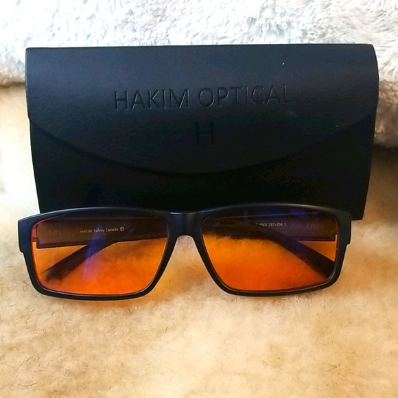Hakim Optical Sunglasses Navy Blue with Yellow Lens - Picture 1 of 6